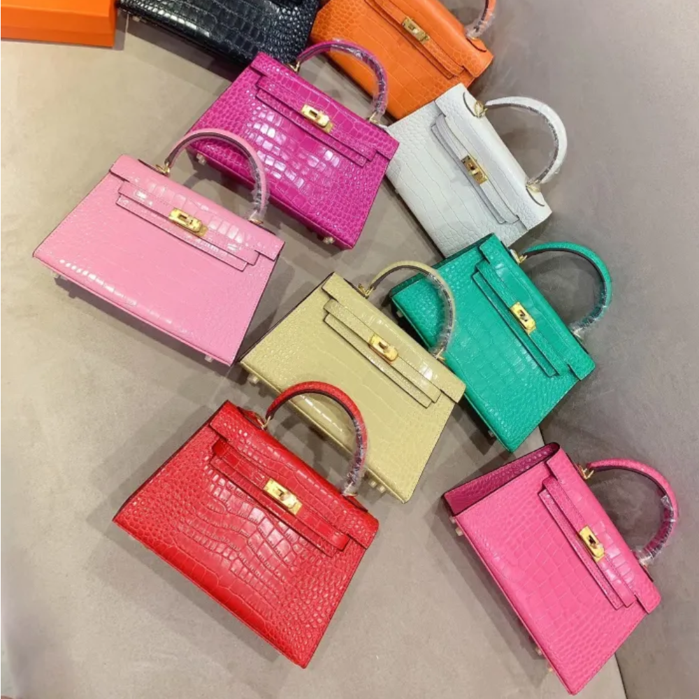 Hermes Kelly 2 Crocodile print XYZ091 22cm