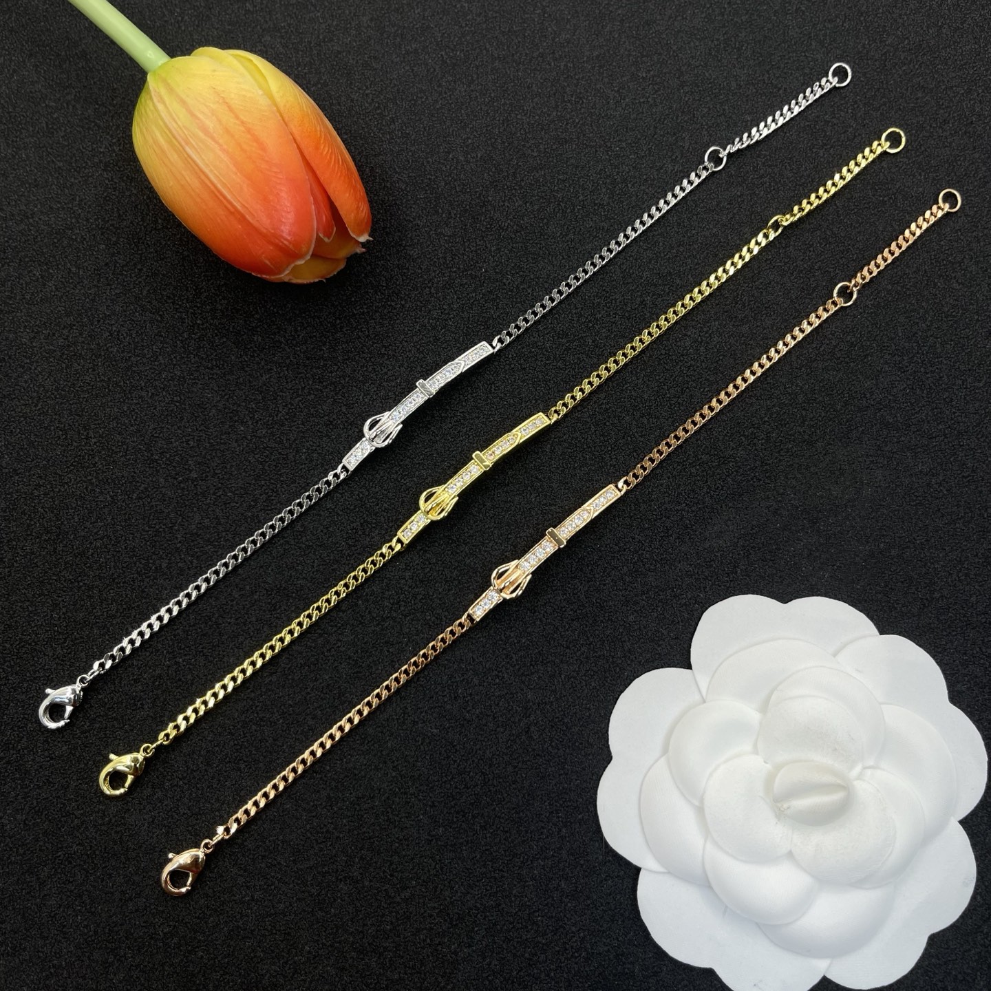 Hermes Jewelry Bracelets  Fine Diamond Strip