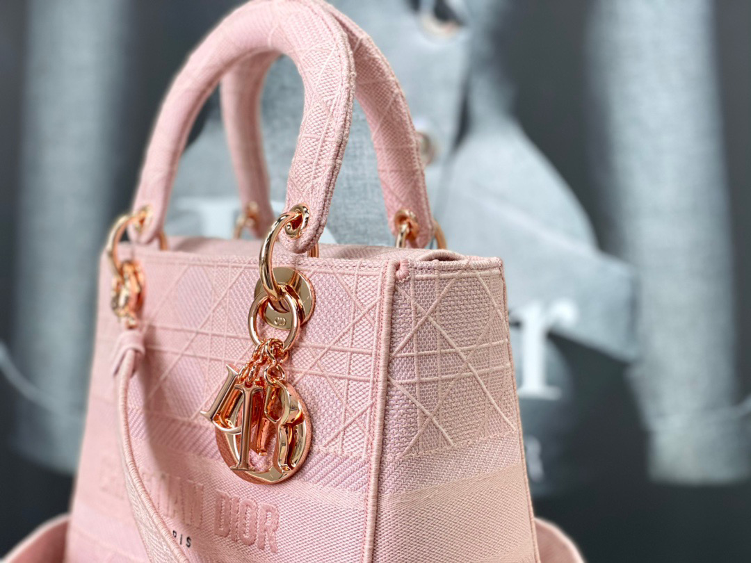 10A + top quality Dior Medium Lady D-Lite Bag M0565 LM003 24cm