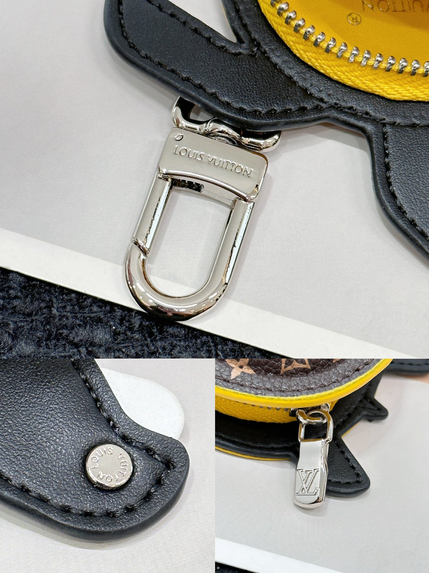 Louis Vuitton Key Chain Turtle Pouch Canvas And Leather Keychain Pendant 12*10*3cm Accessories