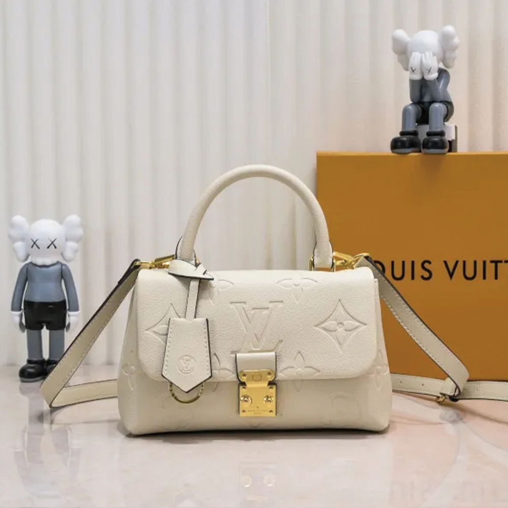 LV Madeleine Bag White embossing M45976 XX061 24-30cm