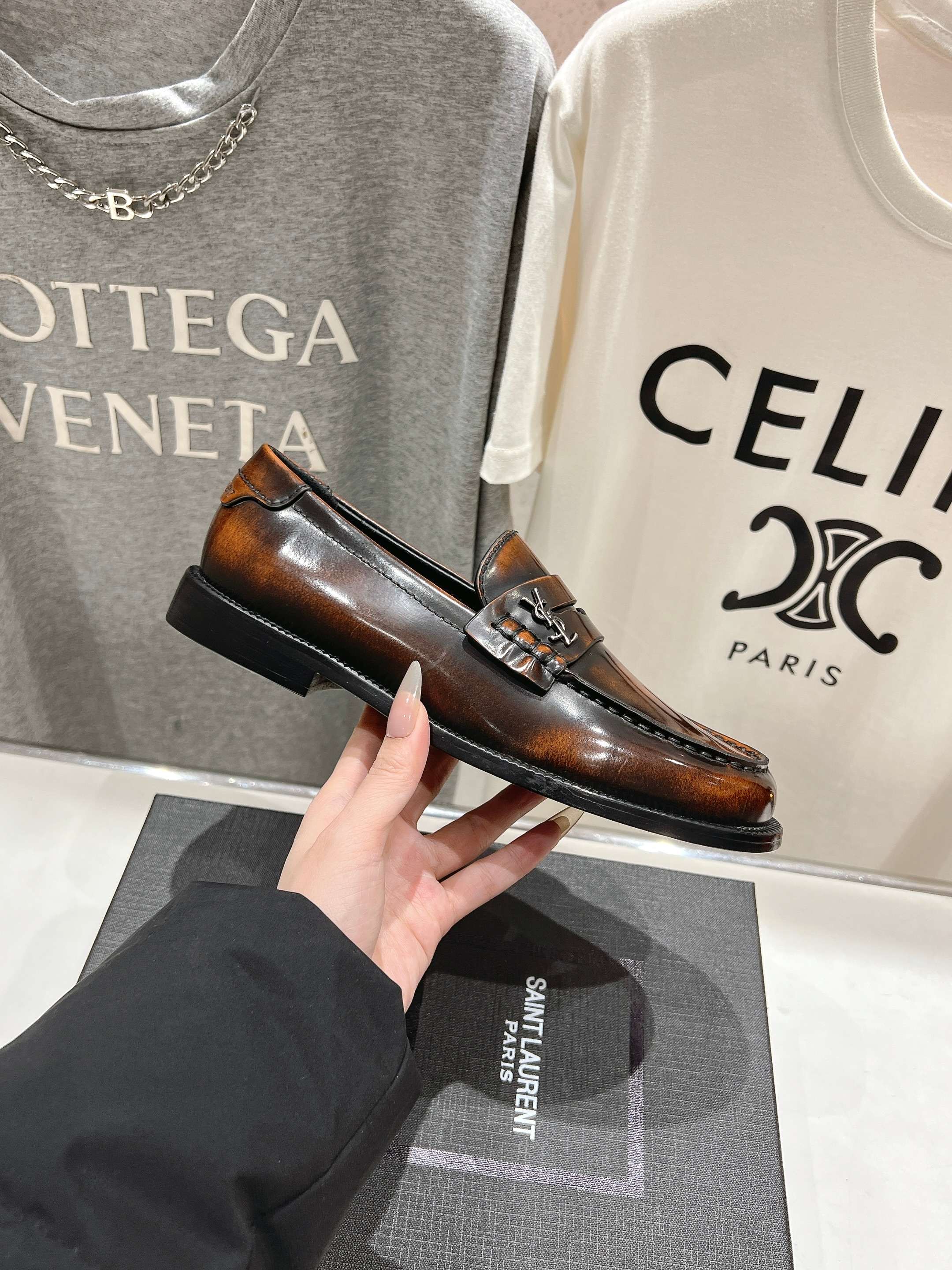 Saint Laurent Shoes Loafers Cowhide