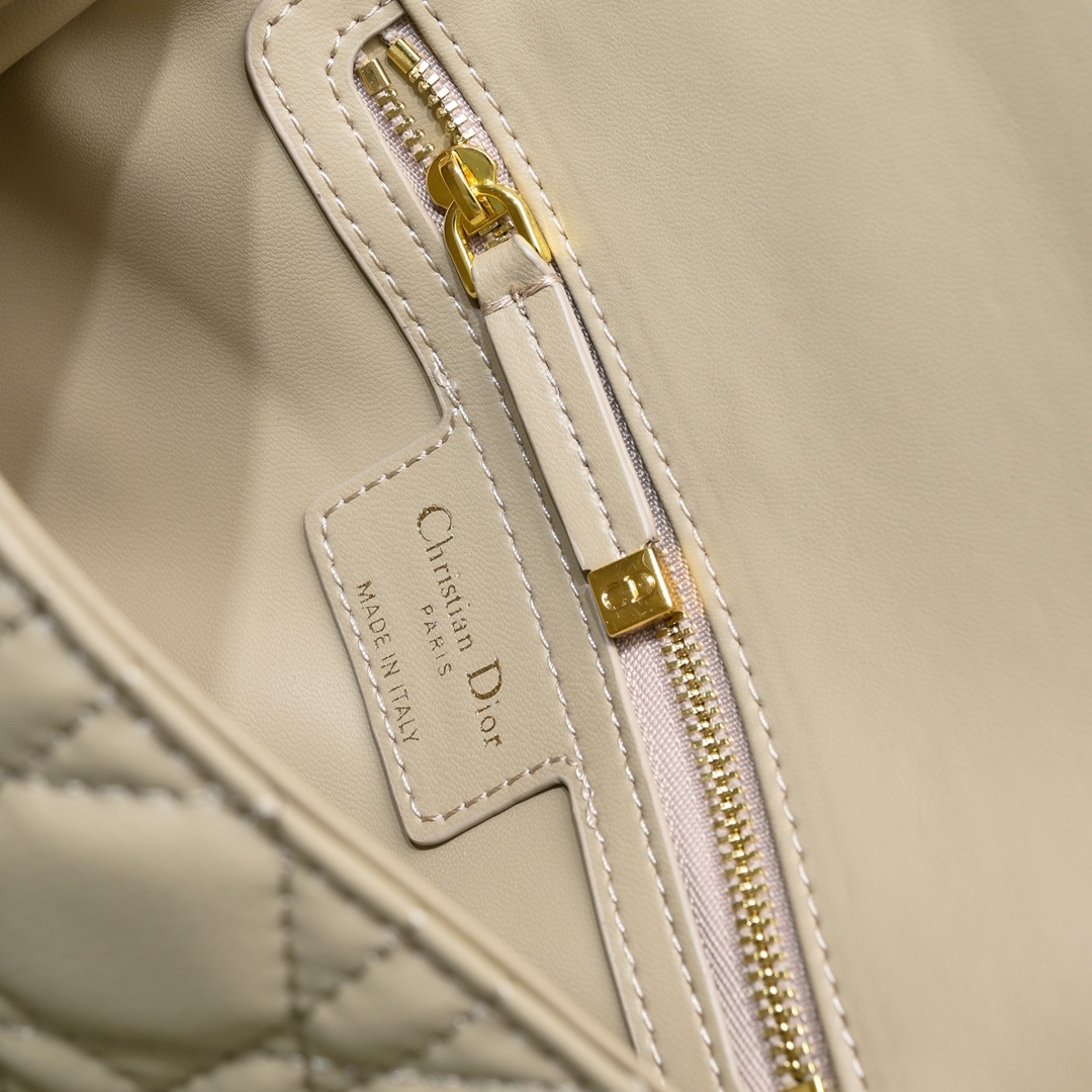 Small Dior Caro Bag Apricot 9797 XB091 21cm