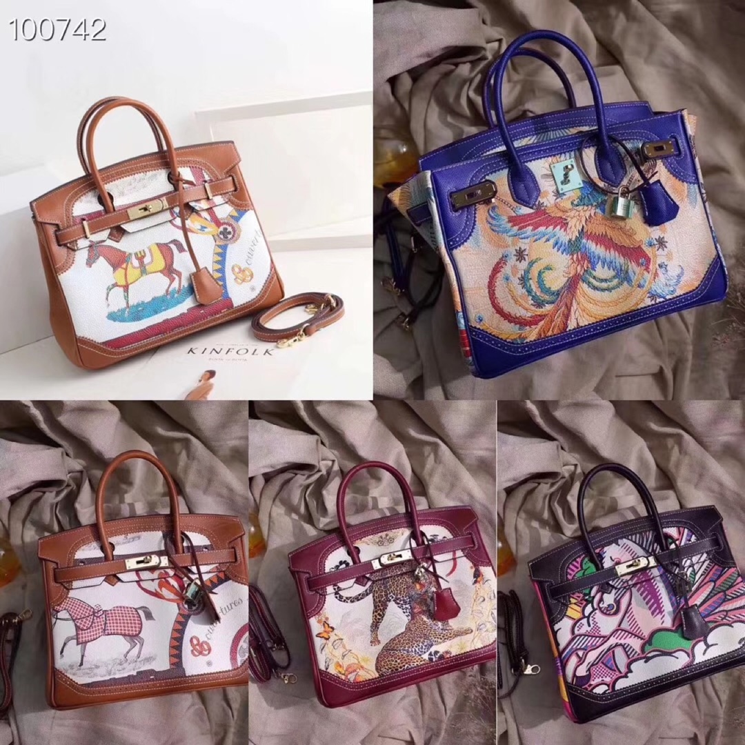 Hermes BIRKIN Painting XYZ053 30cm 01