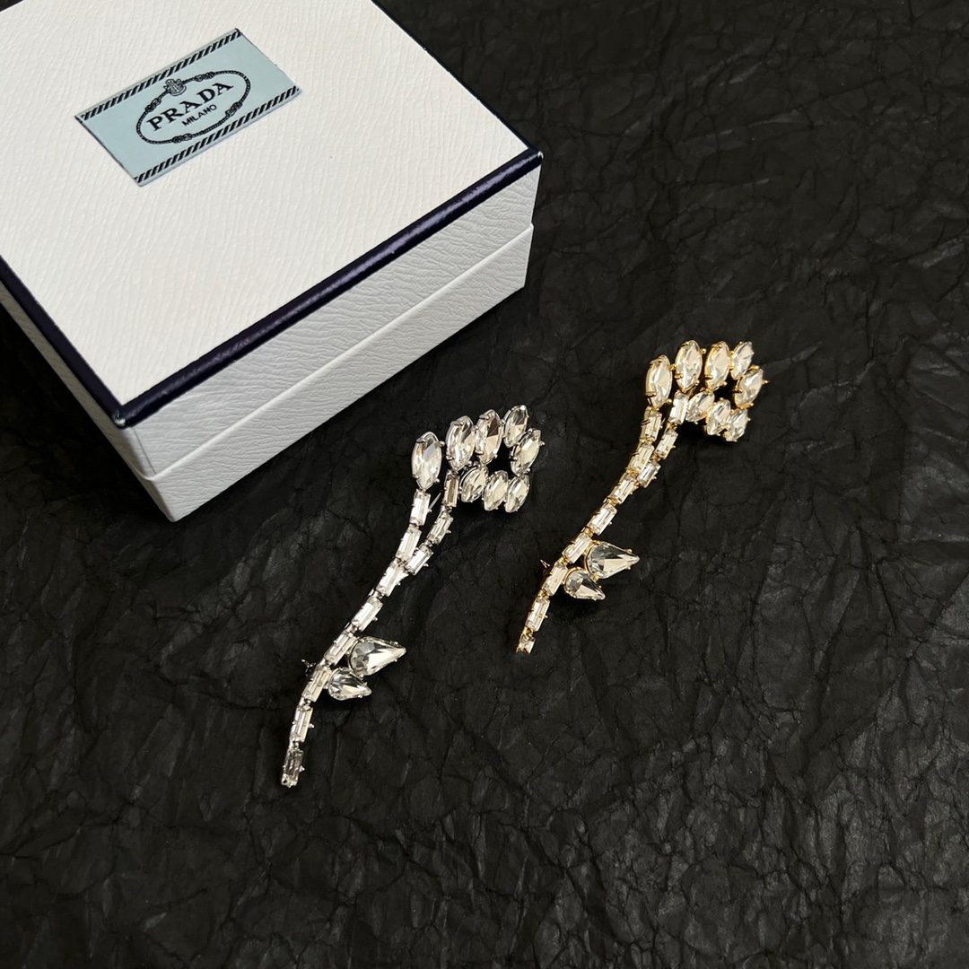 Prada Jewelry Brooches  Rose shape