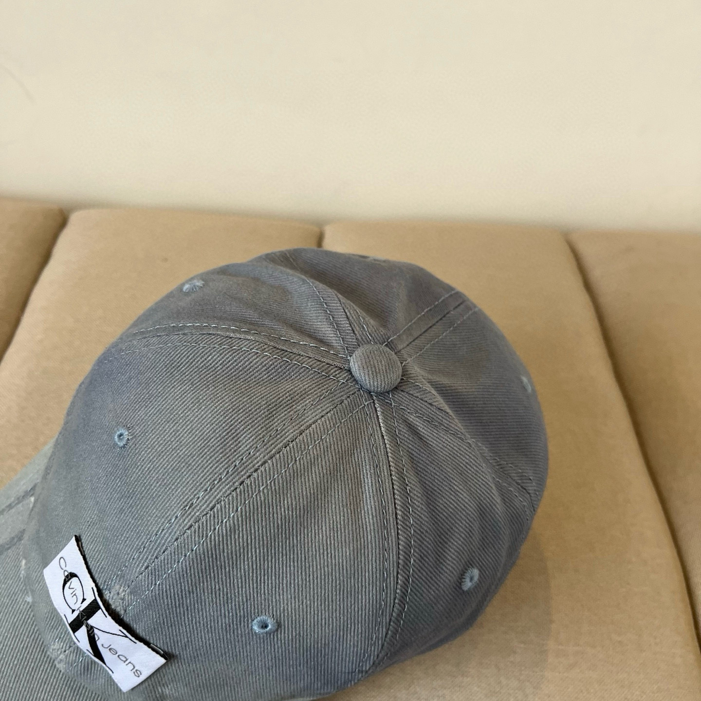 CK Hat Washed Patterned Distressed Baseball Cap Accessories