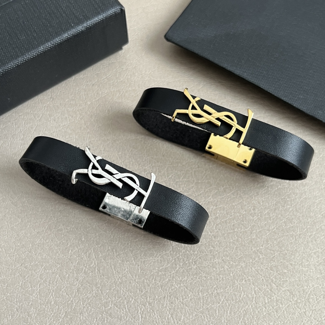 Saint Laurent Jewelry Bracelets  Cowhide Bracelet