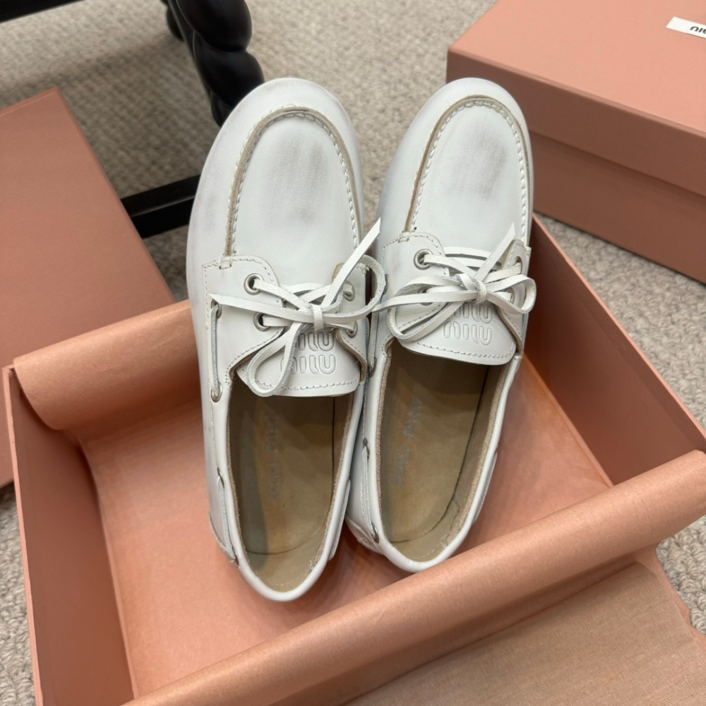 Miu Miu Shoes Leather Shoes Cowhide