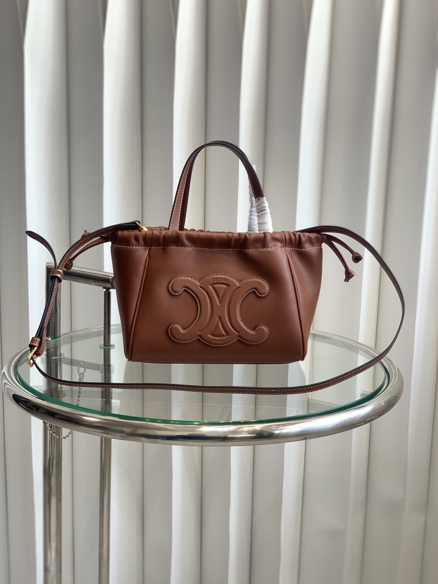 CABAS TRIOMPHE Small Bag Brown 111013 LM051 22cm