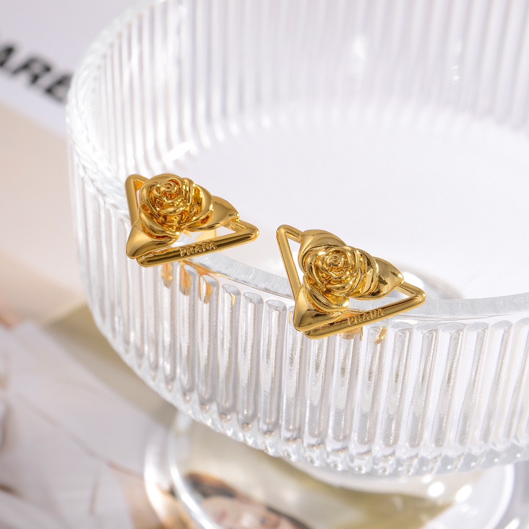 Prada Jewelry Earring  Hollow Rose