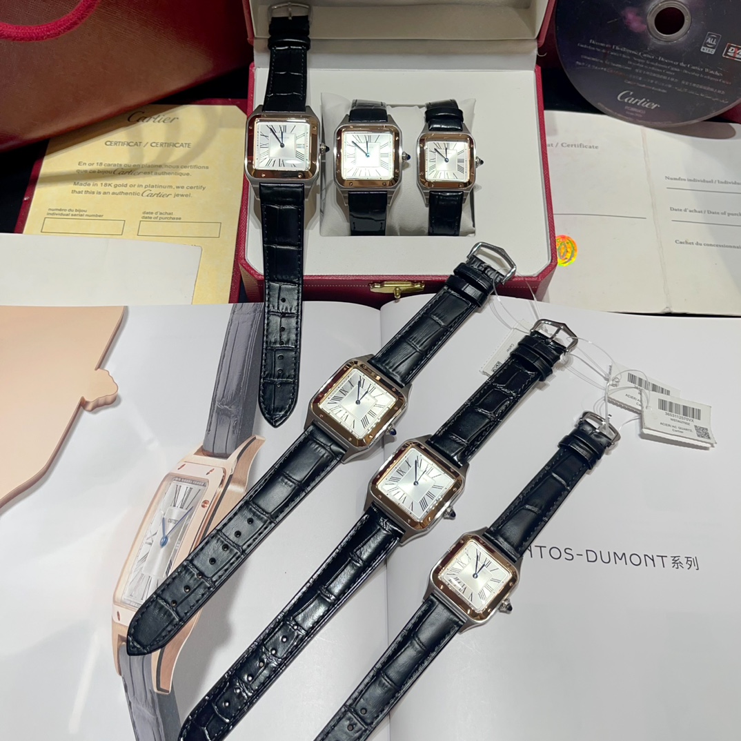 Cartier Santos-Dumont 28*38-32*43-35*46mm