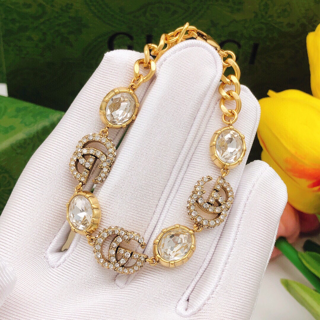 Gucci Jewelry Bracelets Double Diamond G Bracelet