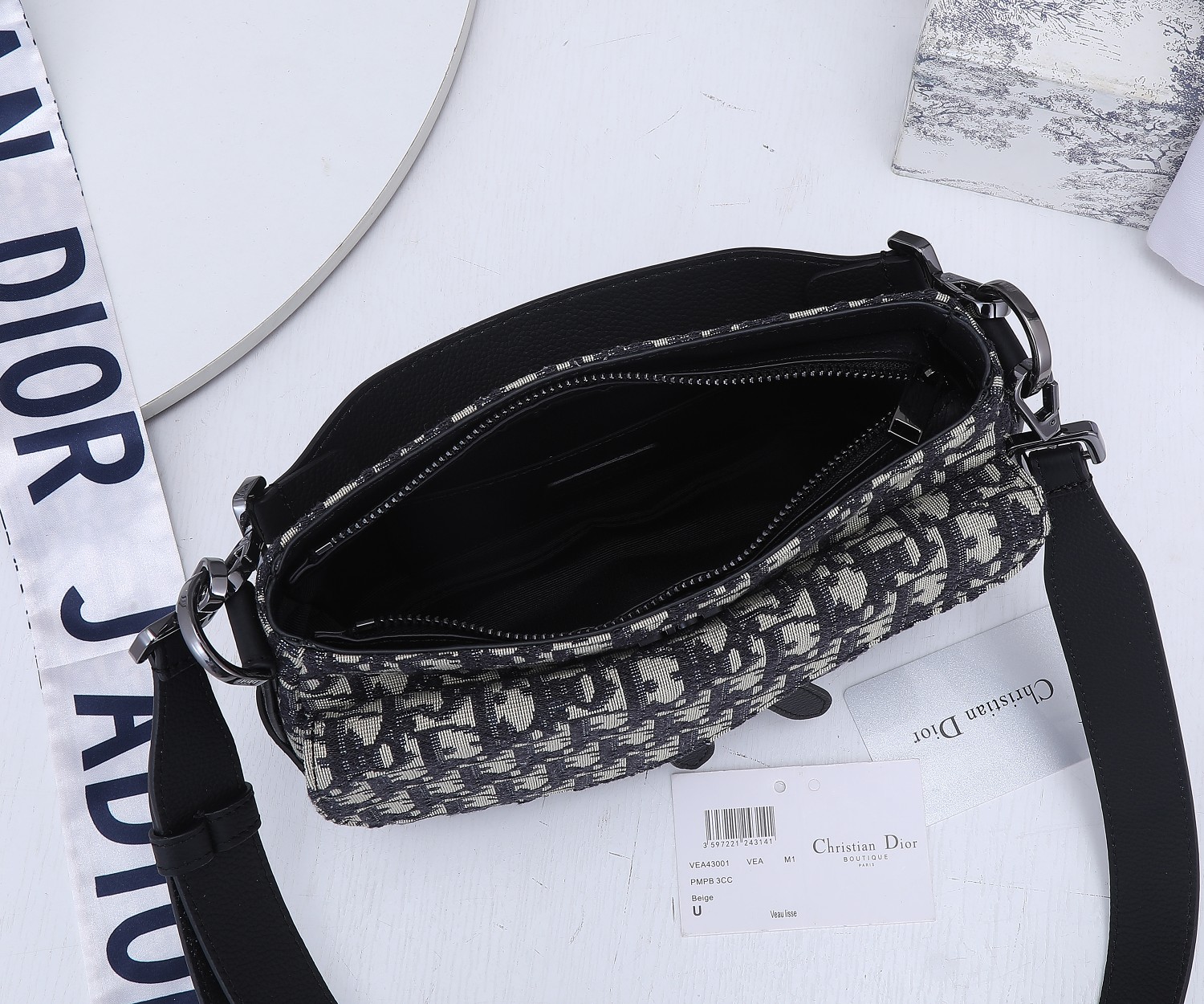 Mini Saddle Soft bag Blue print 1090 XB002 24cm