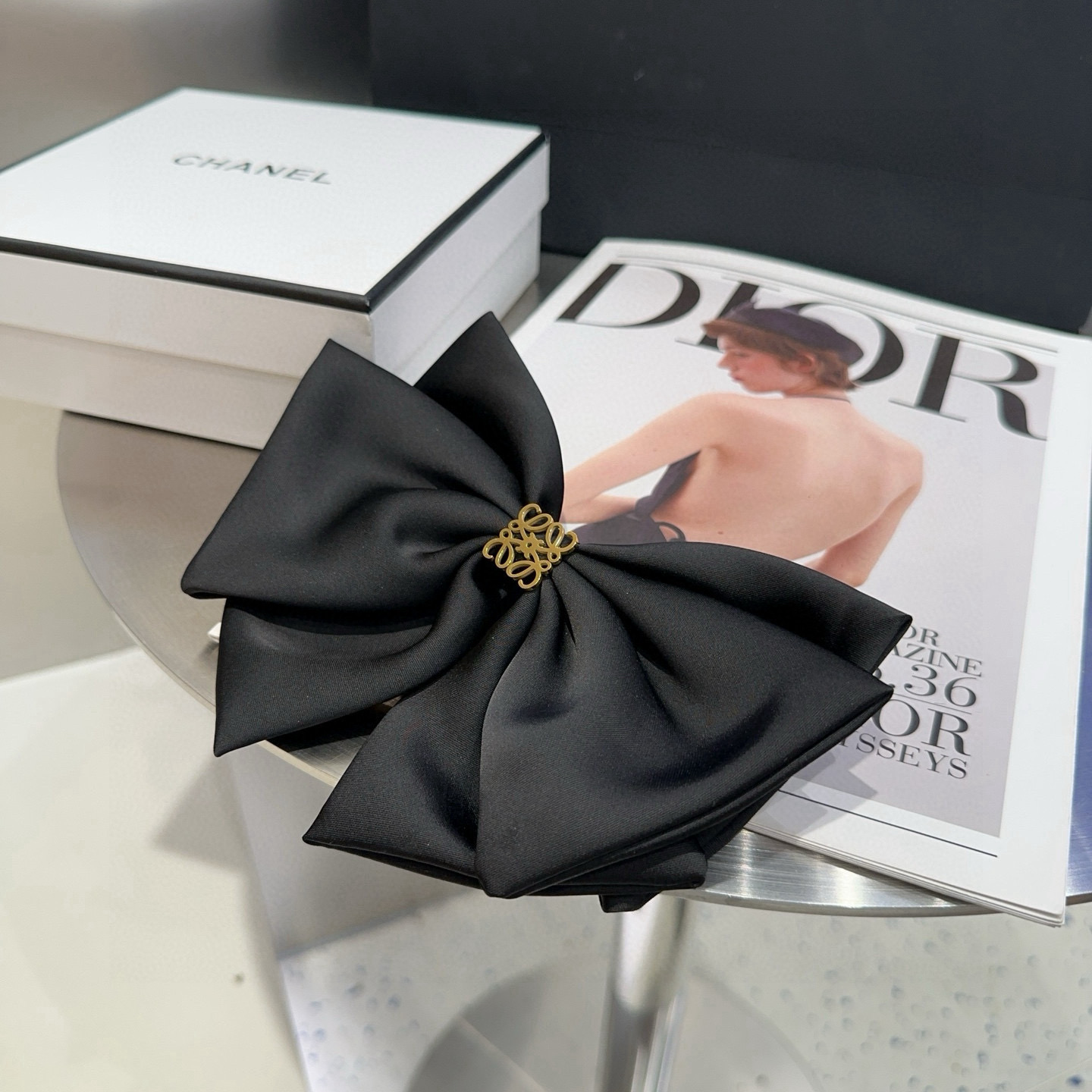 Loewe Jewelry Hairpin Logo Bow Hairpin Spring Clip