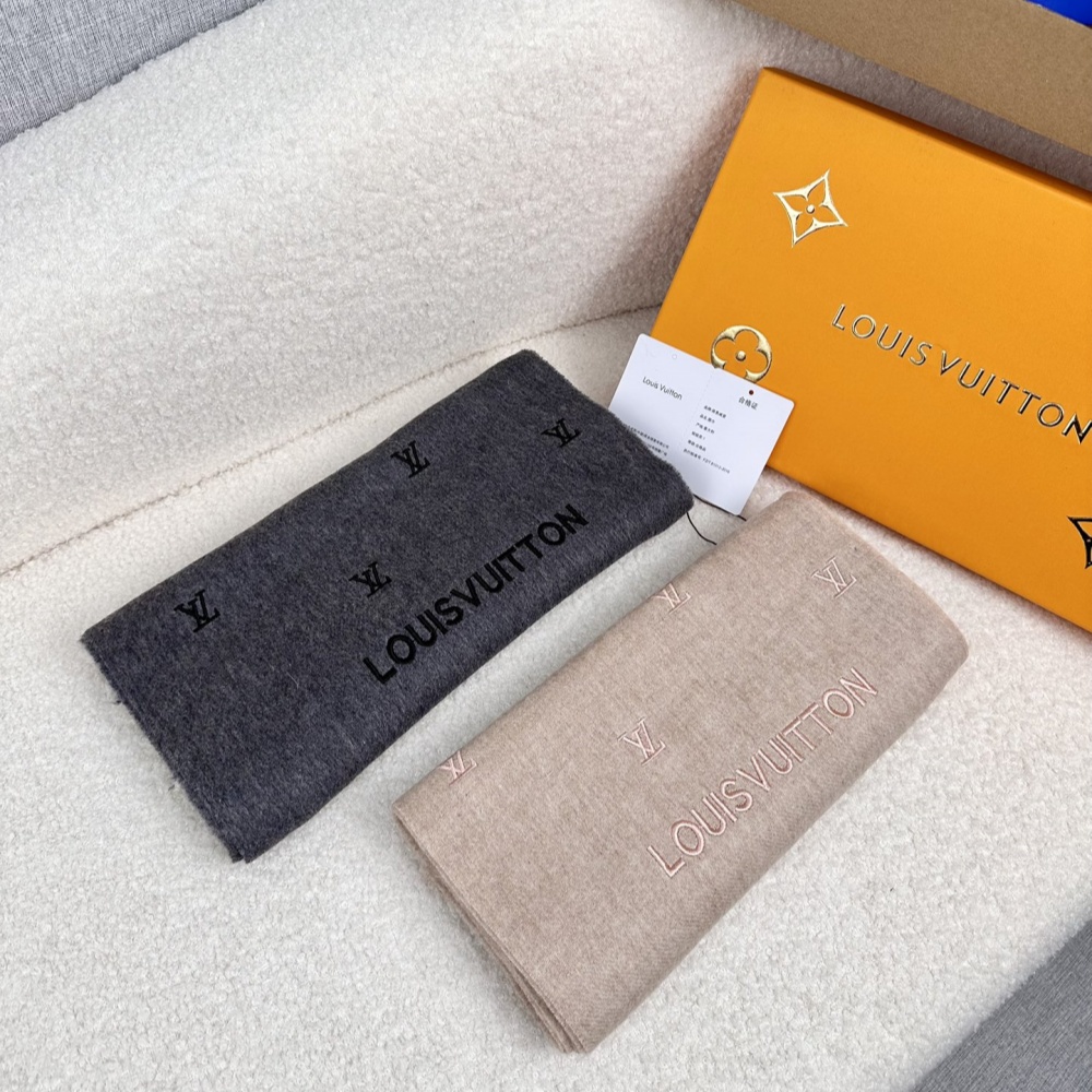 Louis Vuitton Scarf All-Over Logo Scarf 100% Cashmere 30*180cm Accessories