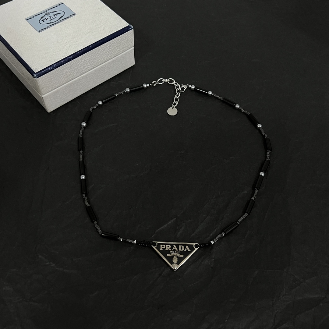 Prada Jewelry Necklace Triangle Necklace