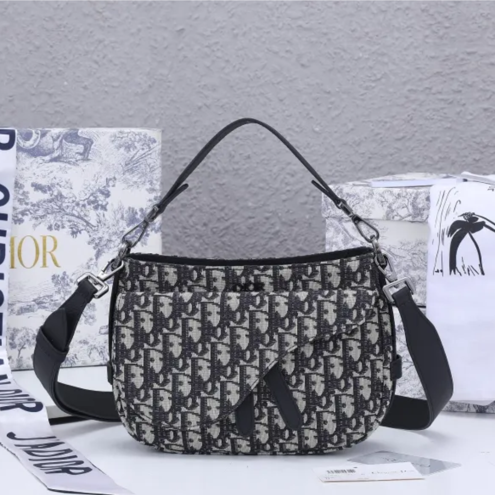 Mini Saddle Soft bag Blue print 1090 XB002 24cm