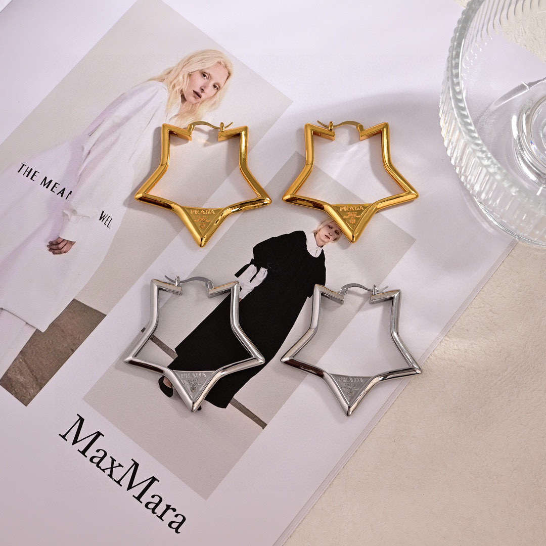 Prada Jewelry Earring  Pentagonal Earrings
