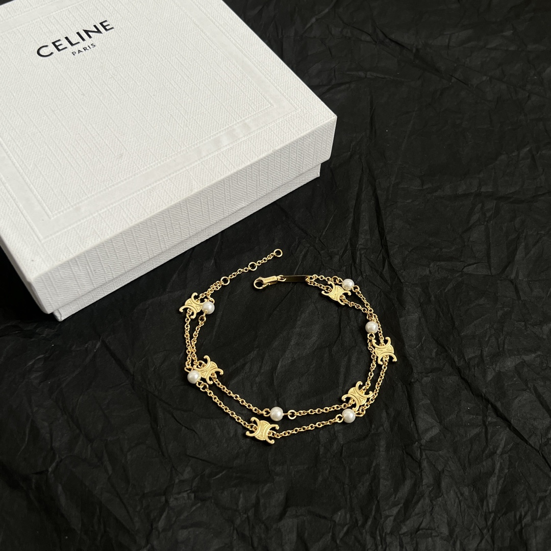 Celine Jewelry Bracelets Double Stacking Design