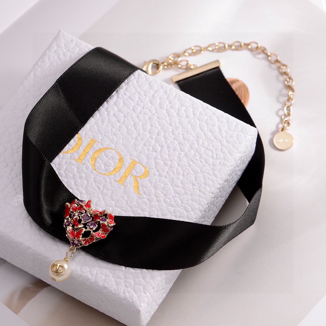 Dior Jewelry Necklace Pearl clavicle chain