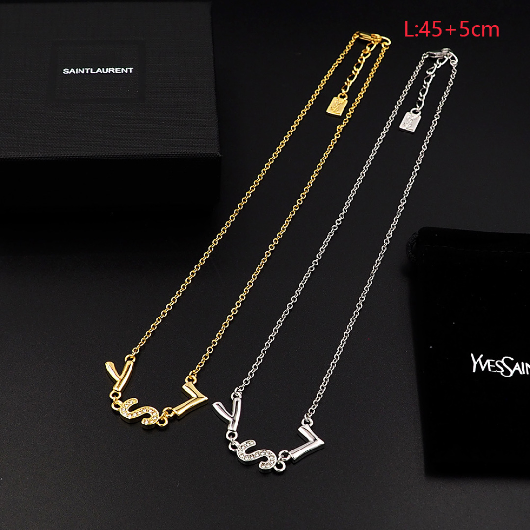 Saint Laurent Jewelry Necklace  Letter necklace