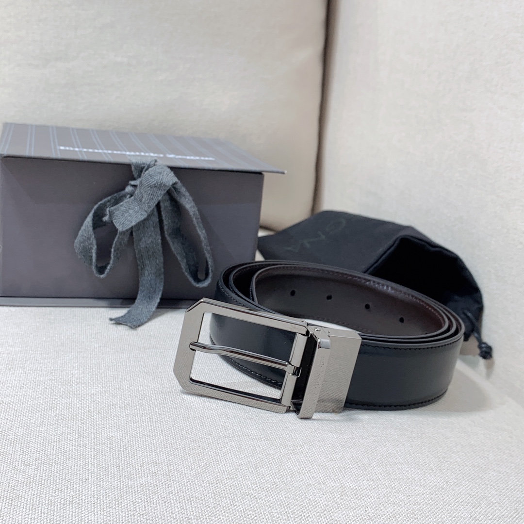 ZEGNA Belt 001 22PJ061 3.5cm