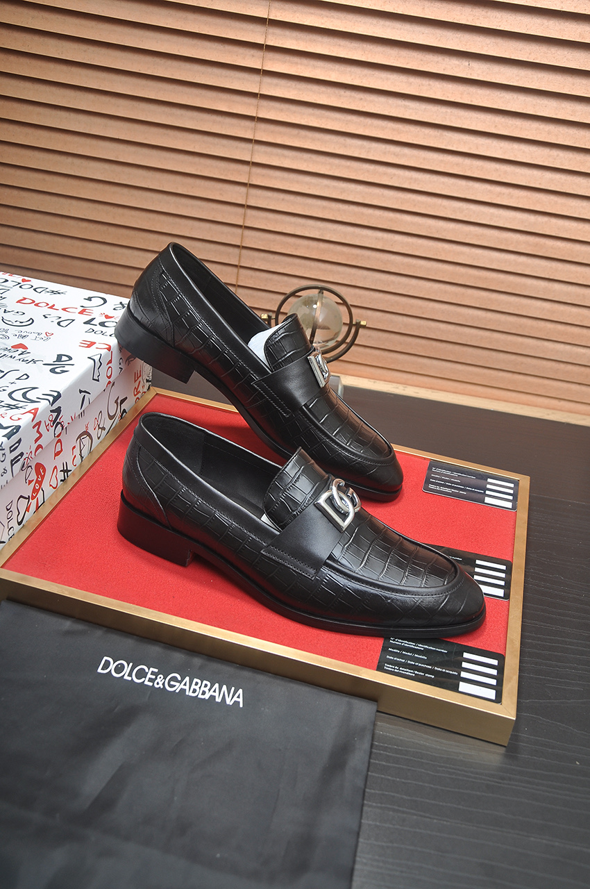 D&G Shoes Leather Shoes Imported Top-Grain Cowhide Shoes