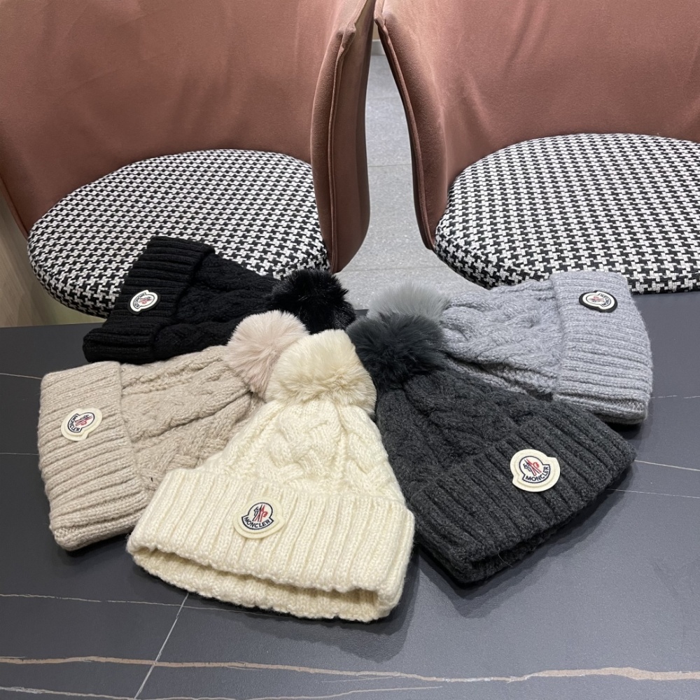 Moncler Hat Non-Woven Embroidered Logo Beanie Accessories