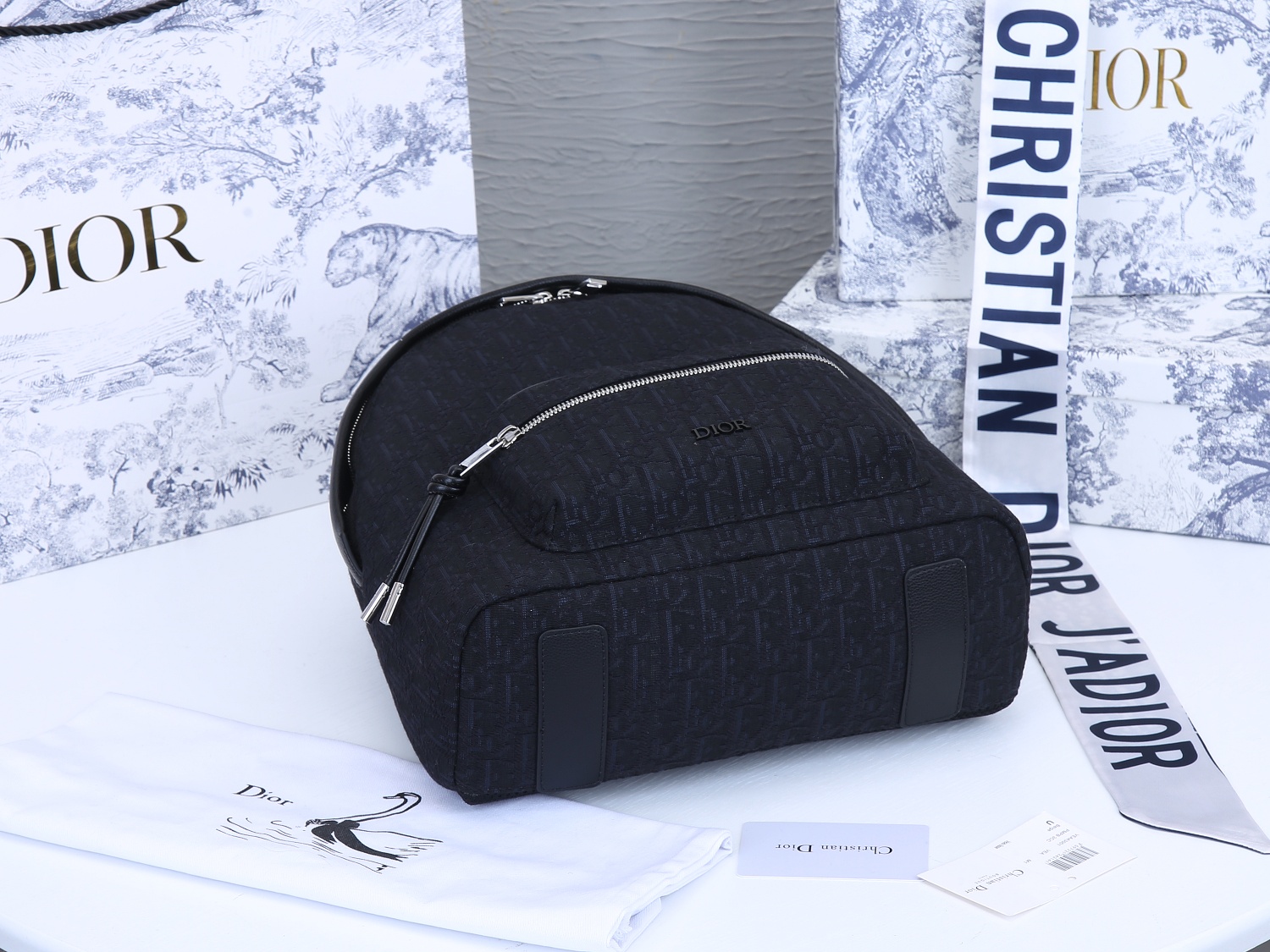 Small Rider Backpack Black print 6601 LM022 28cm