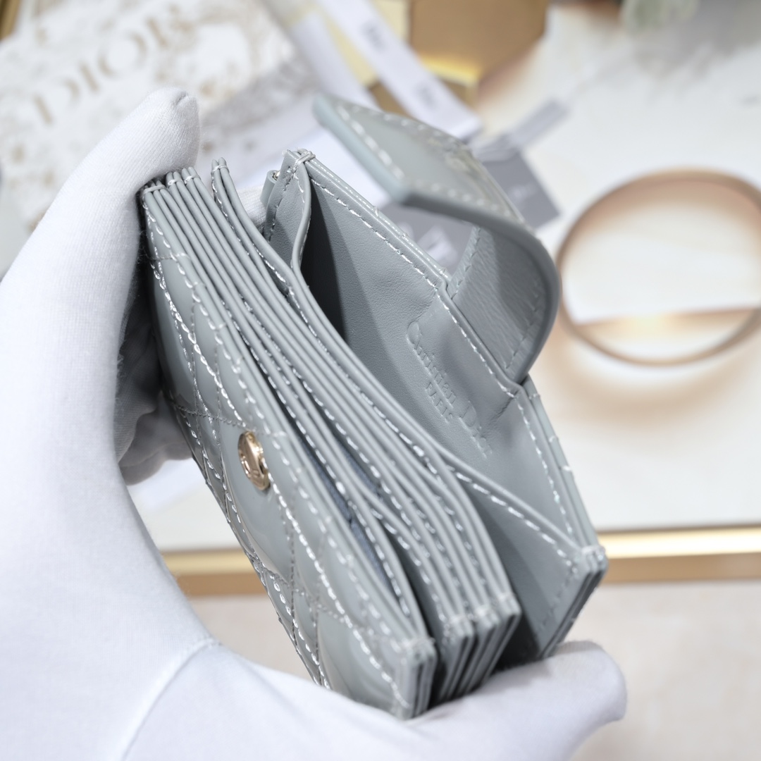 Lady Dior 5-Gusset Card Holder 10A+ top quality S0178 LM091 10.4cm