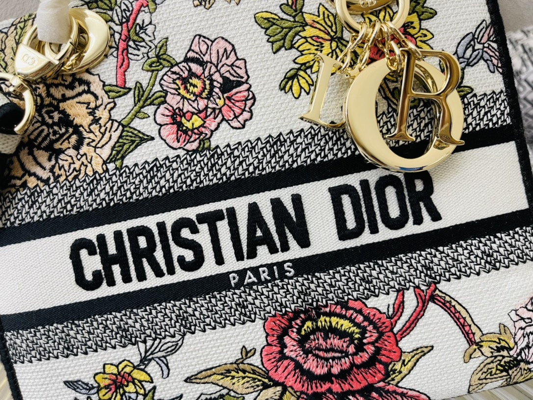 10A + top quality Dior Medium Lady D-Lite Bag 9920 DD003 24cm