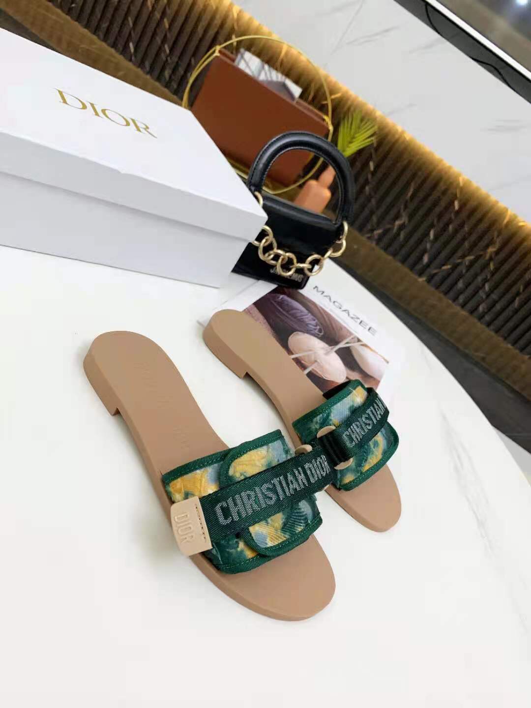 Dior 魔术贴拖鞋051