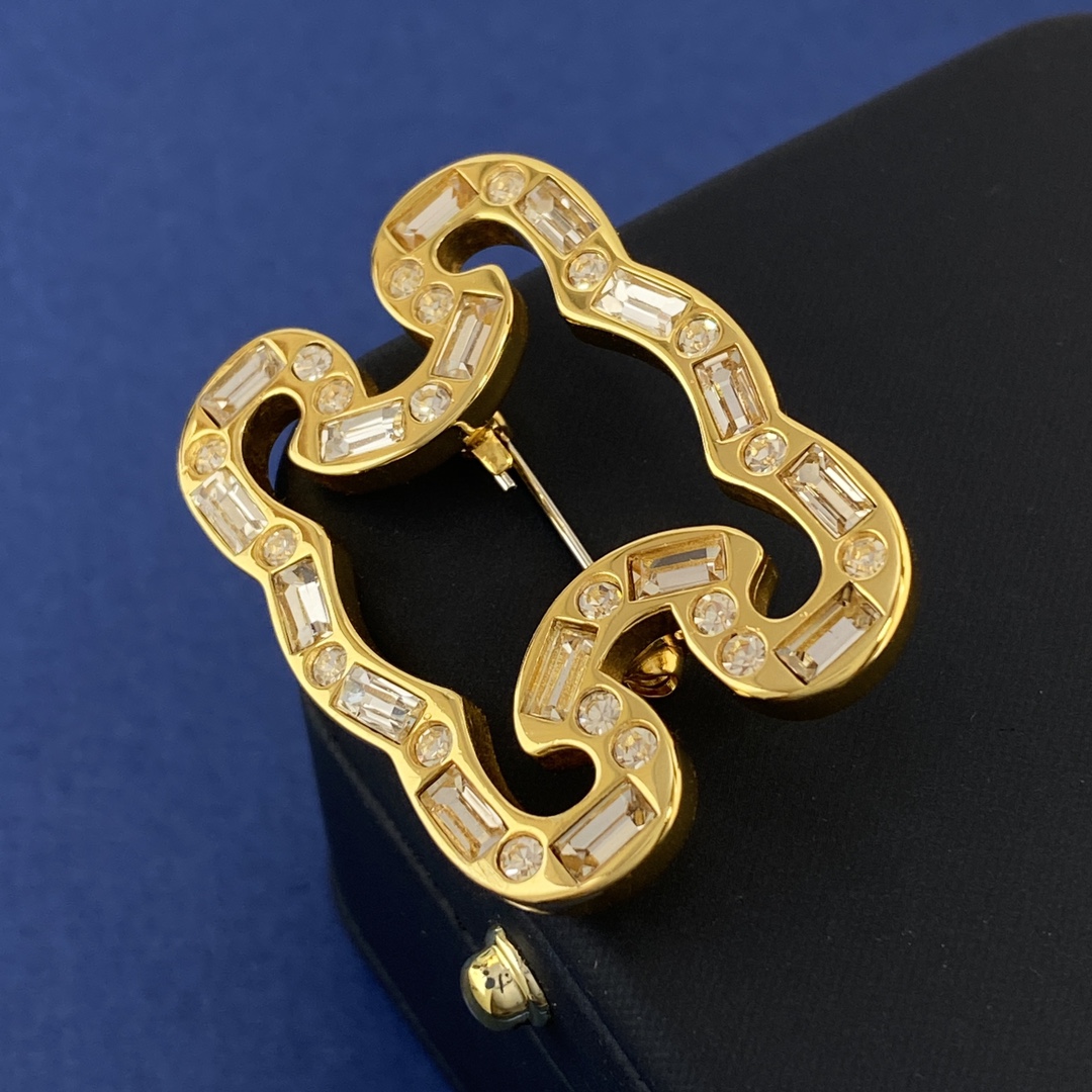 Celine Jewelry Brooches Diamond-encrusted zircon hollow arc de Triomphe