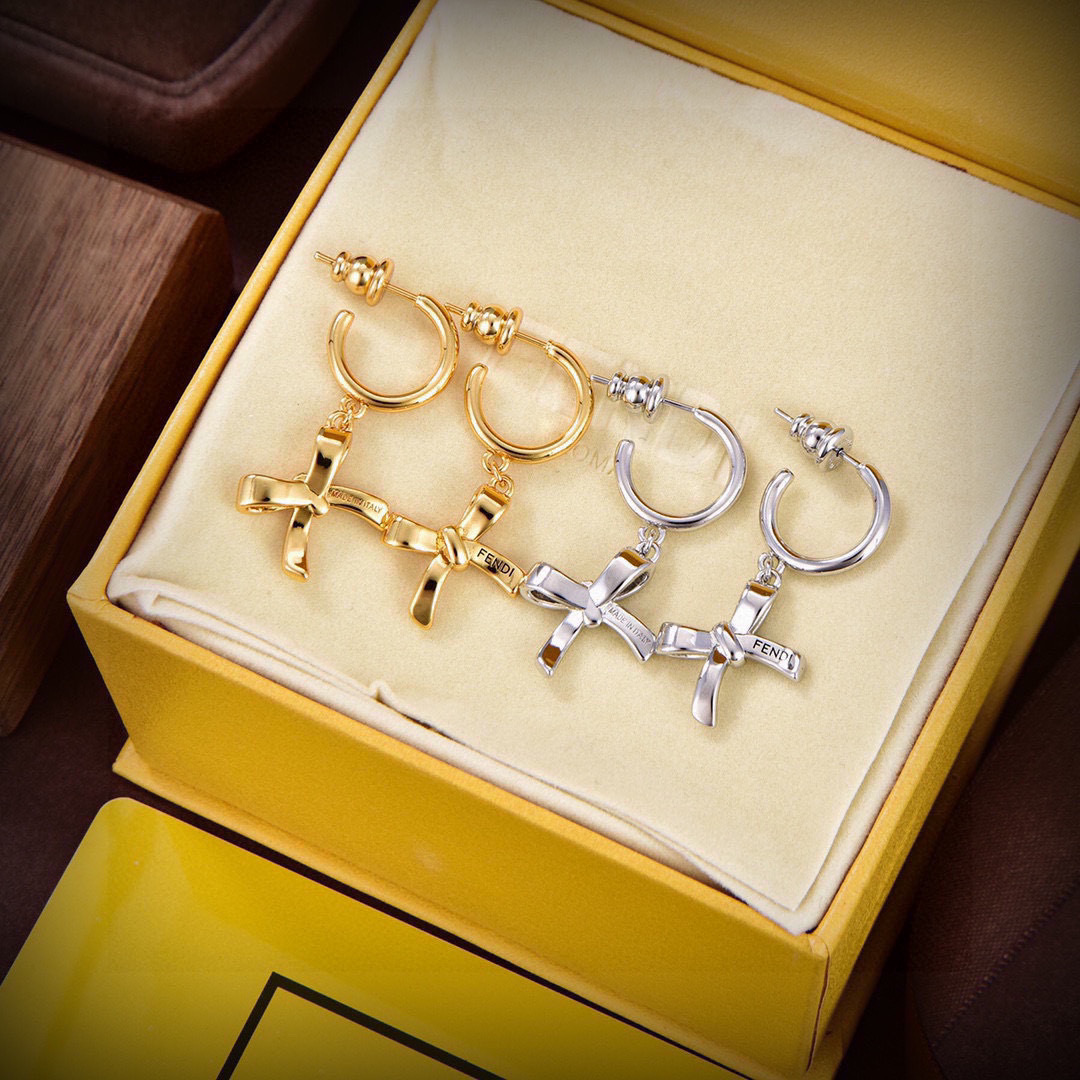 Fendi Jewelry Earring Bow design
