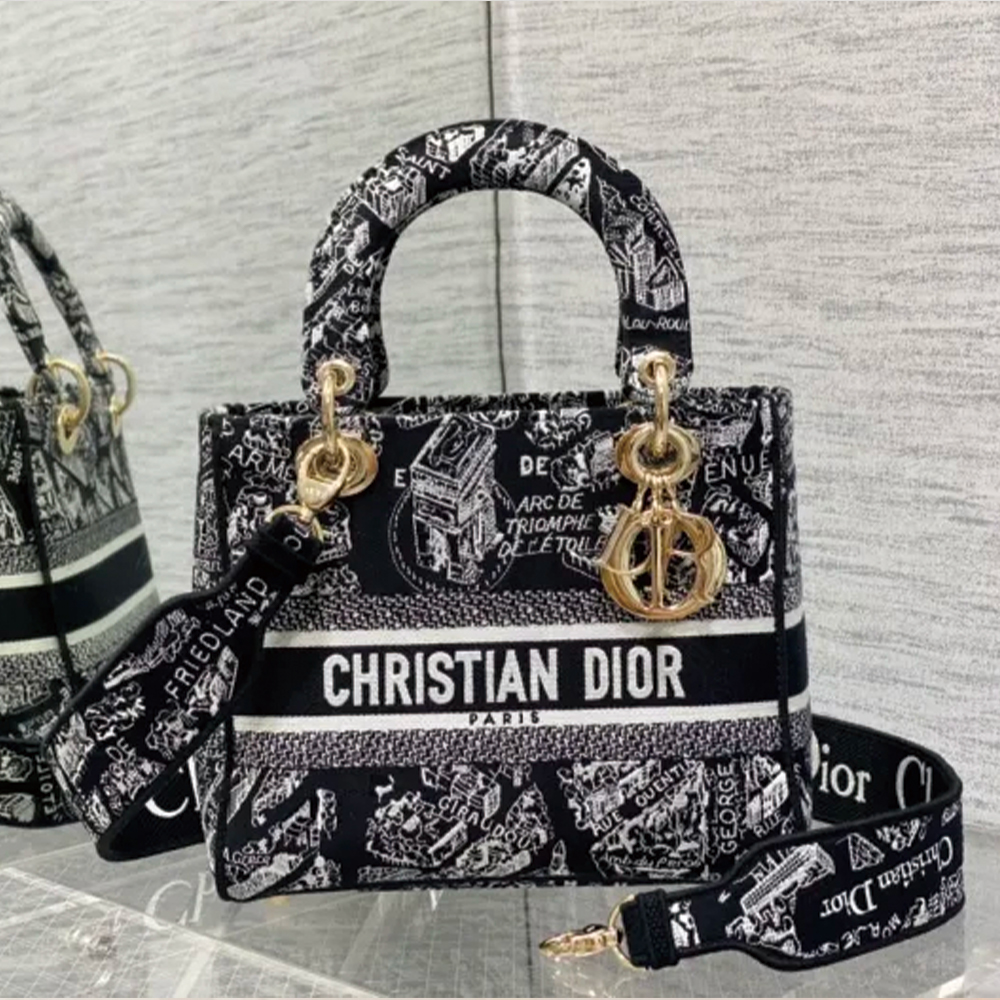 10A + top quality Dior Medium Lady D-Lite Bag 0812 LM003 24cm