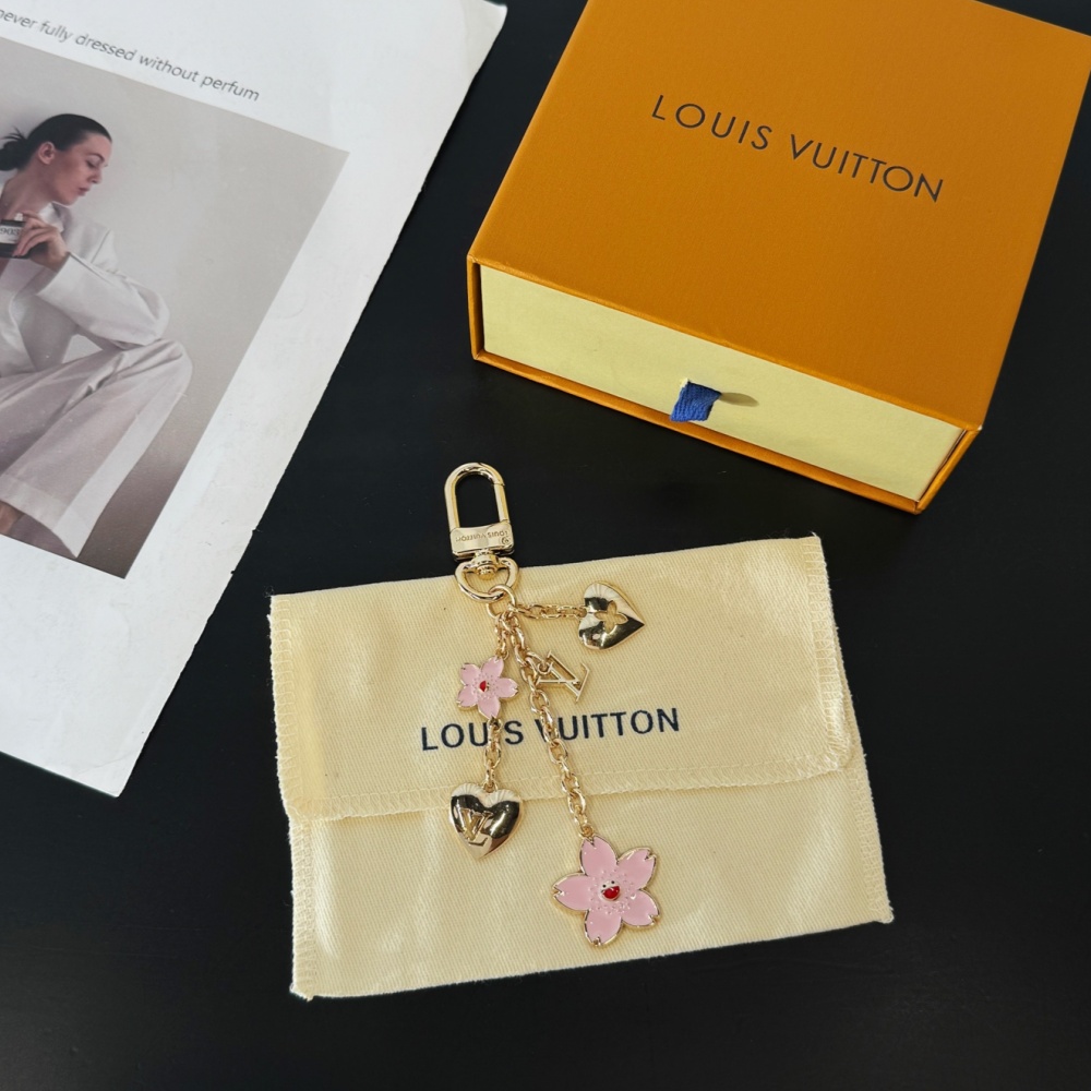 Louis Vuitton Key Chain LV X TM Cherry Blossom Enamel Keychain Pendant Accessories