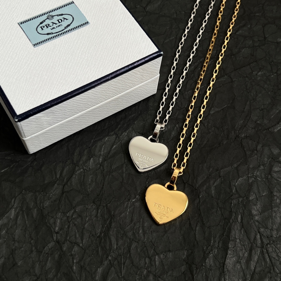 Prada Jewelry Necklace Love Shape Necklace