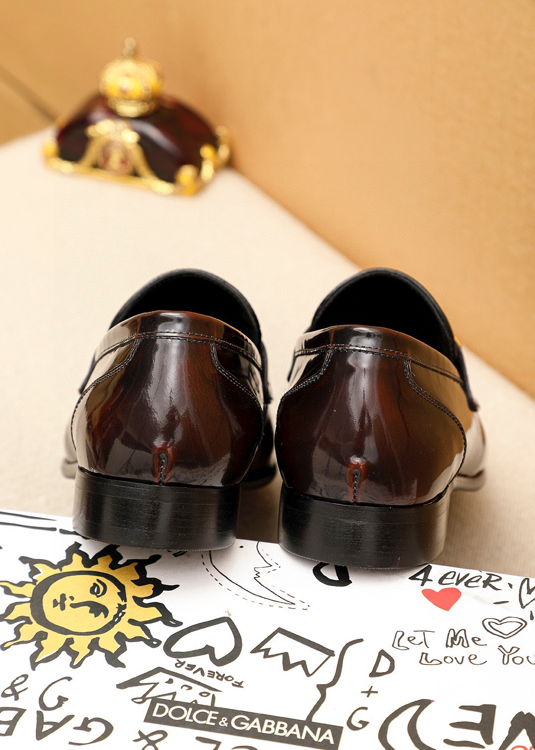 D&G Shoes Leather Shoes Imported Top-Grain Cowhide