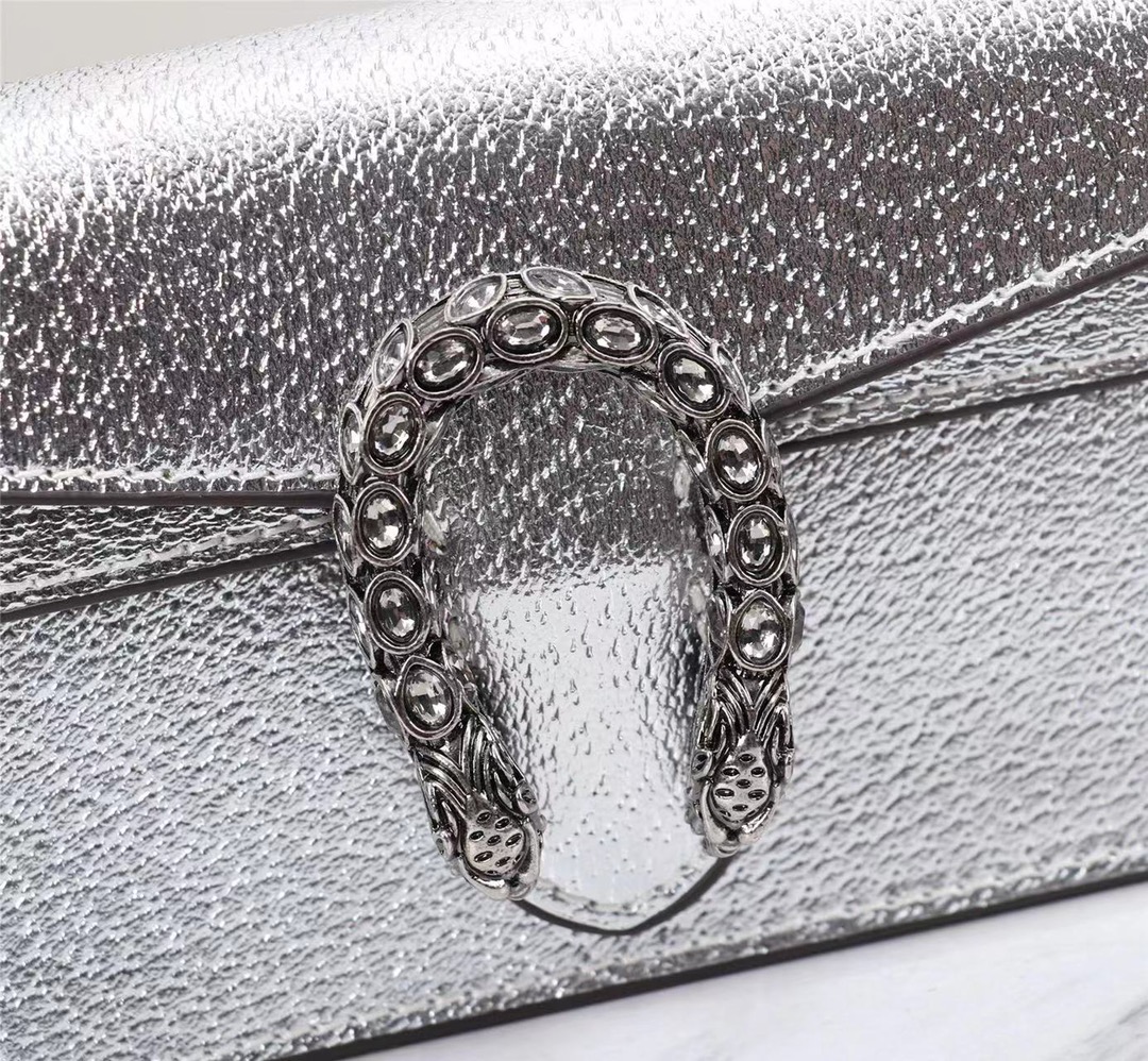 Dionysus Super Mini Bag Silver 476432 LM051 16.5cm