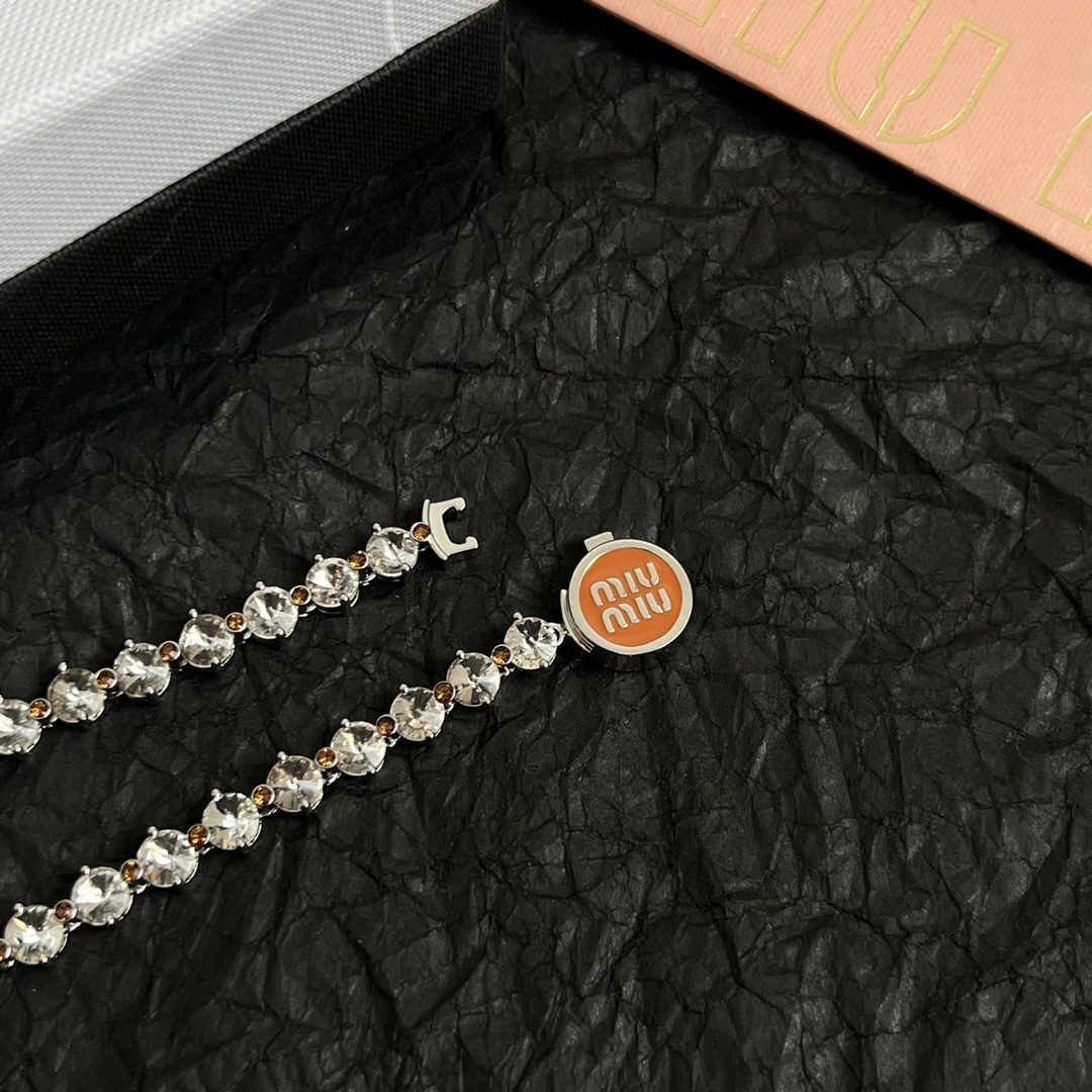 Miu Miu Jewelry Bracelets zircon bracelet advanced texture letters and diamonds perfectly combined