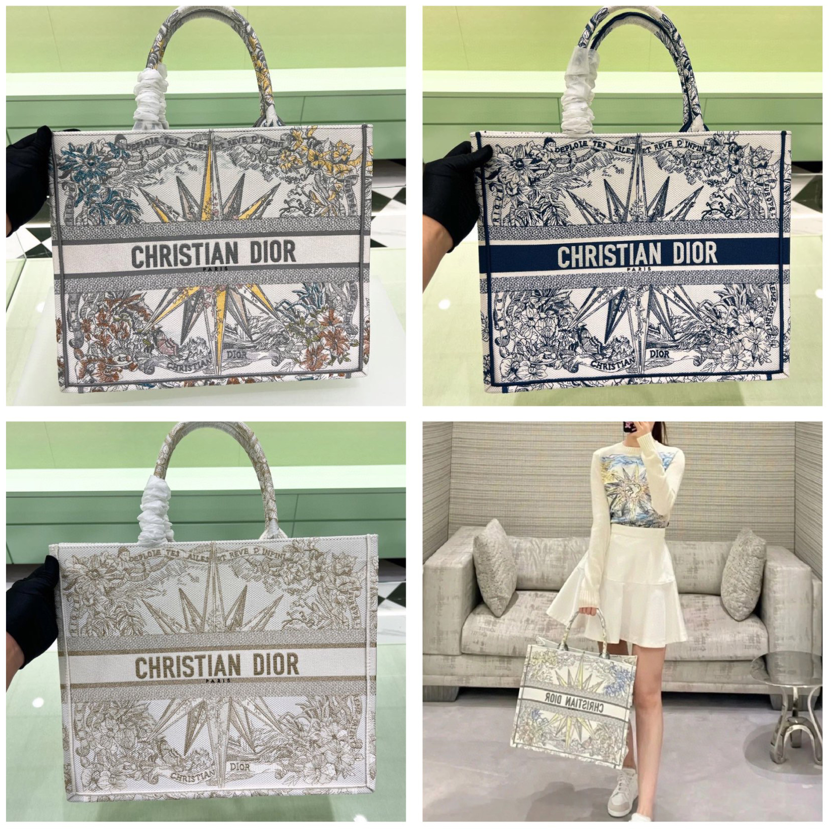 10A + top quality Large Dior Book Tote 1286 DLAM042 42cm