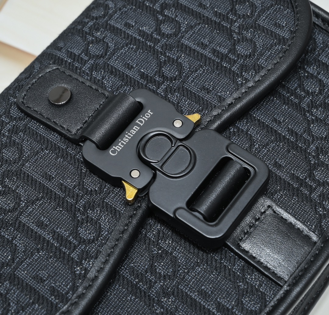 Mini Dior Tears Gallop Bag Black print 1070 XB002 20.5cm