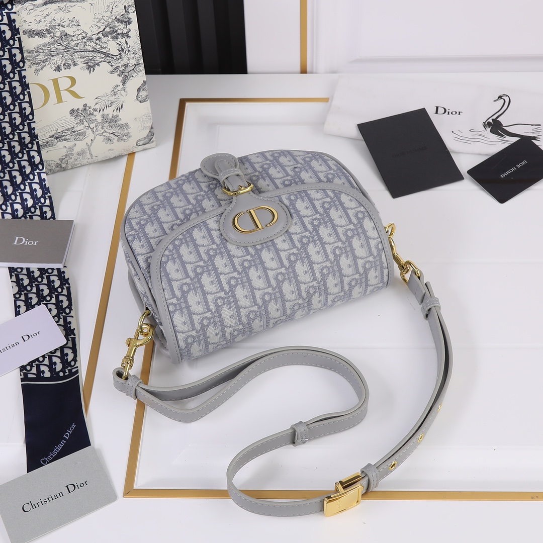 Medium Dior Bobby bag Grey print CD-2011 XB081 22cm
