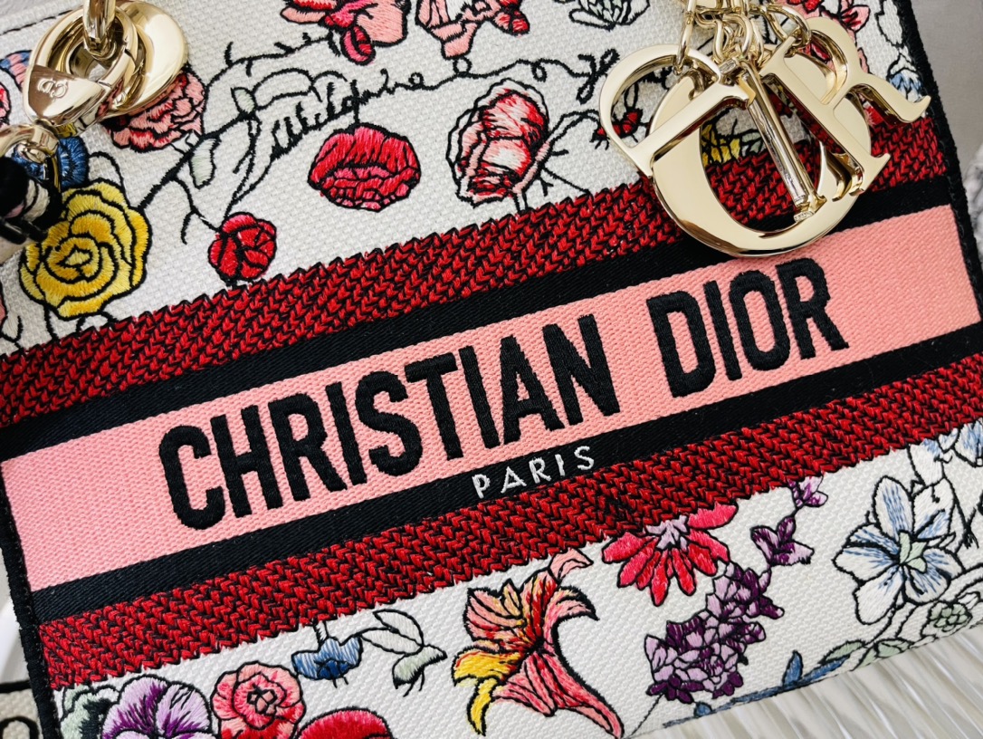 10A + top quality Dior Medium Lady D-Lite Bag 9920 DD003 24cm