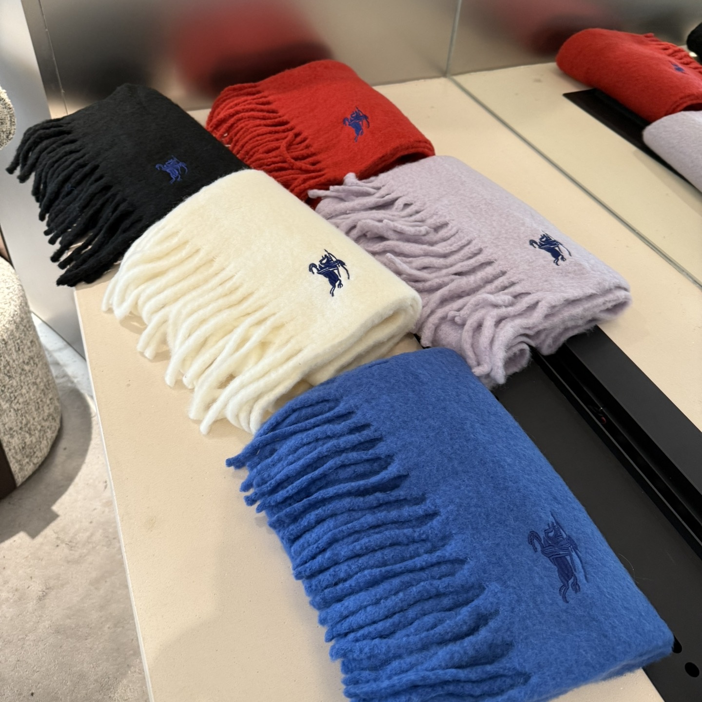 Burberry Scarf Warhorse Embroidered Scarf Mohair 23*185cm Accessories