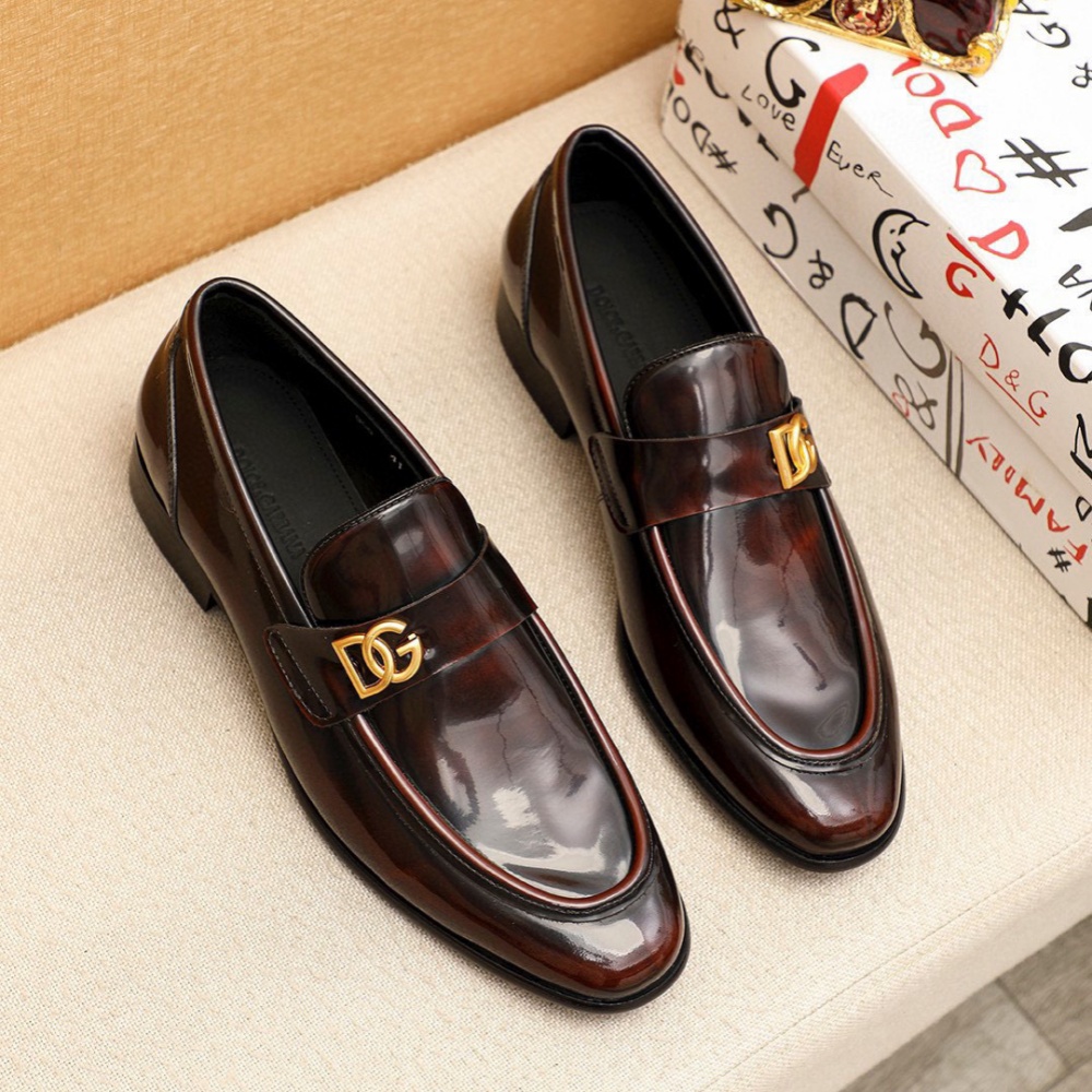D&G Shoes Leather Shoes Imported Top-Grain Cowhide
