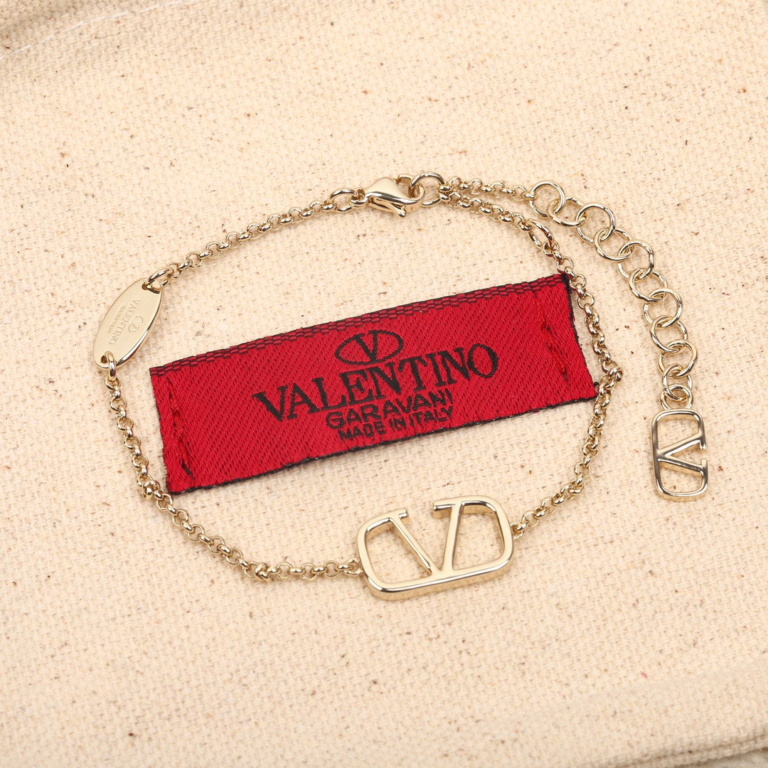 Valentino Jewelry Bracelets Classic Square V-Logo Bracelet
