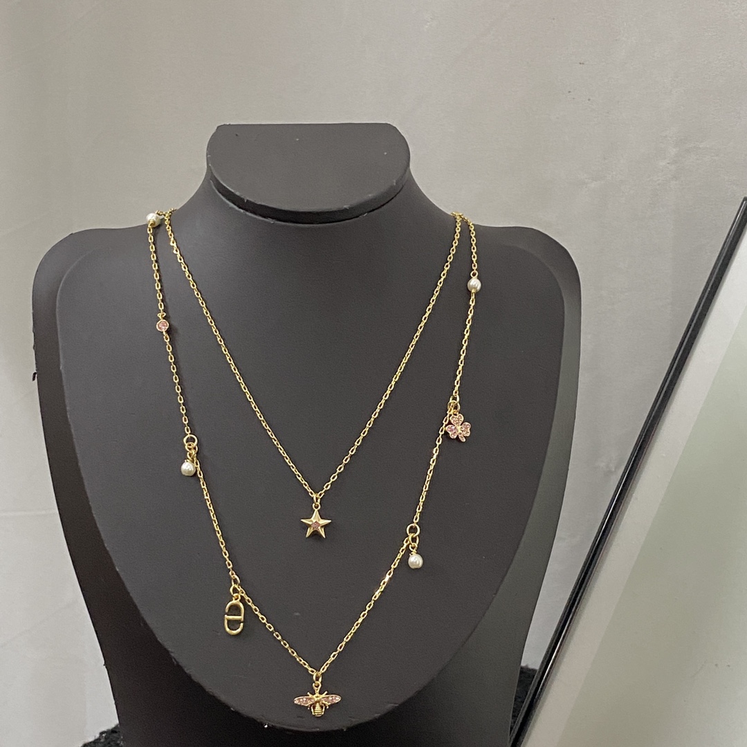 Dior Jewelry Necklace Double tassels