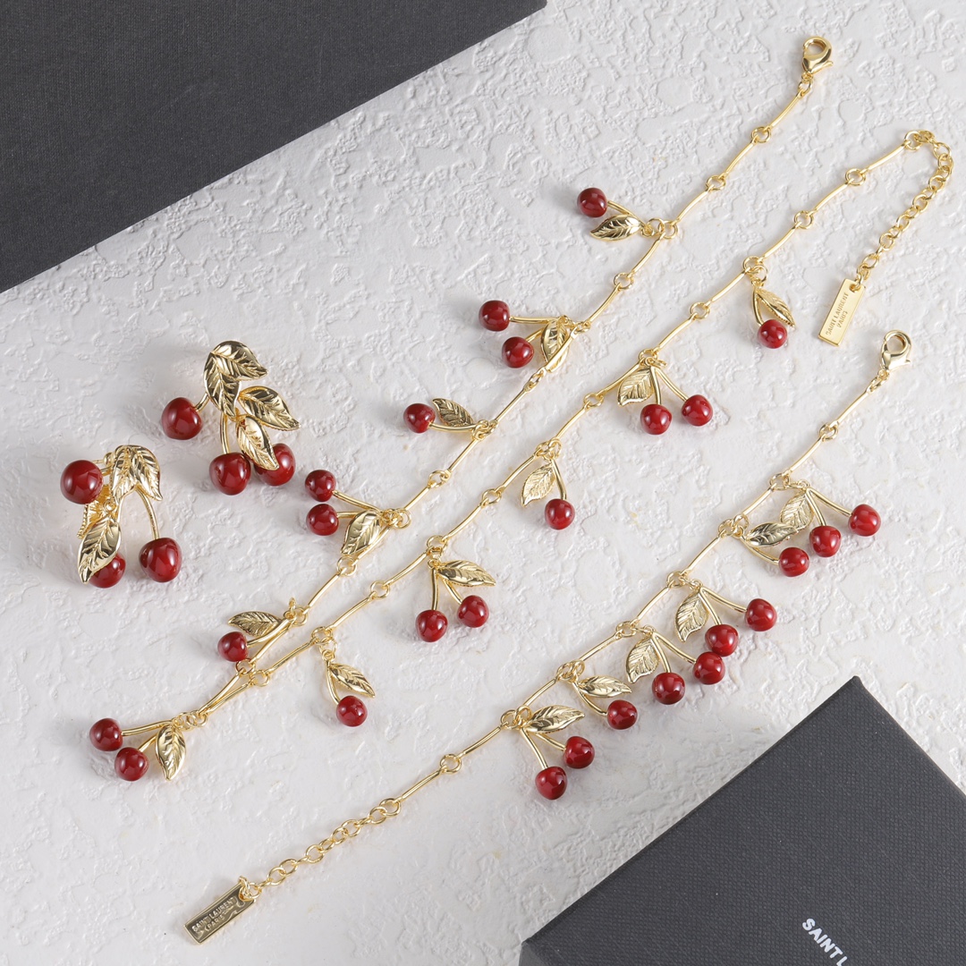Saint Laurent Jewelry Necklace Cherry Design