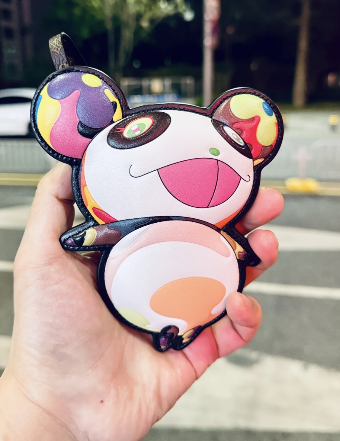 Louis Vuitton Key Chain LV X TM Superflat Panda Leather Bag Keychain Accessories